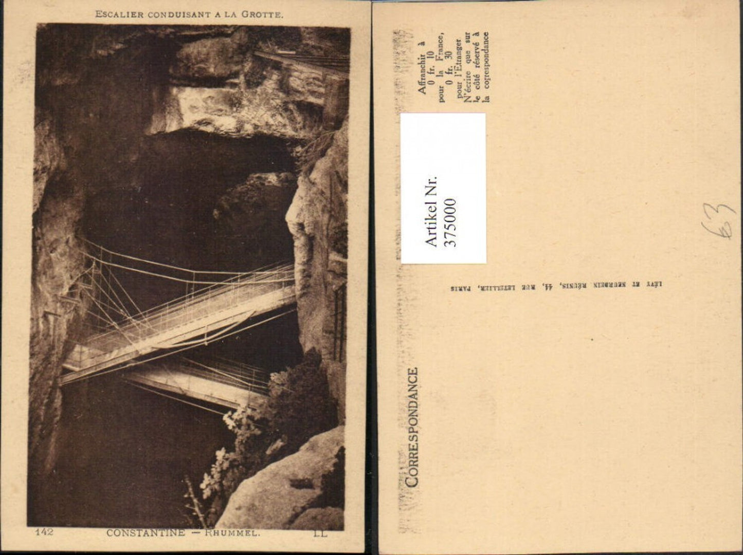 375000,Algeria Constantine Rhummel Escalier conduisant a la Grotte Brücke Stiege