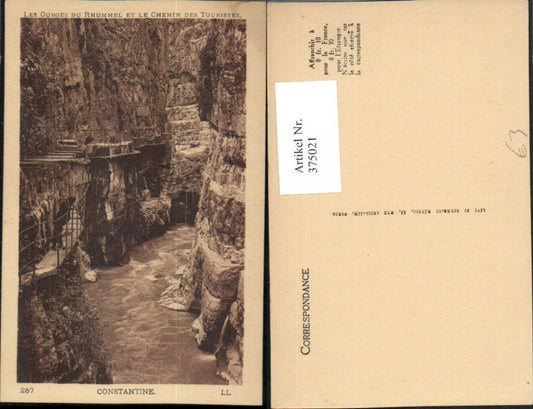 375021,Algeria Constantine Les Gorges du Thummel et le Chemin des Touristes Schlucht