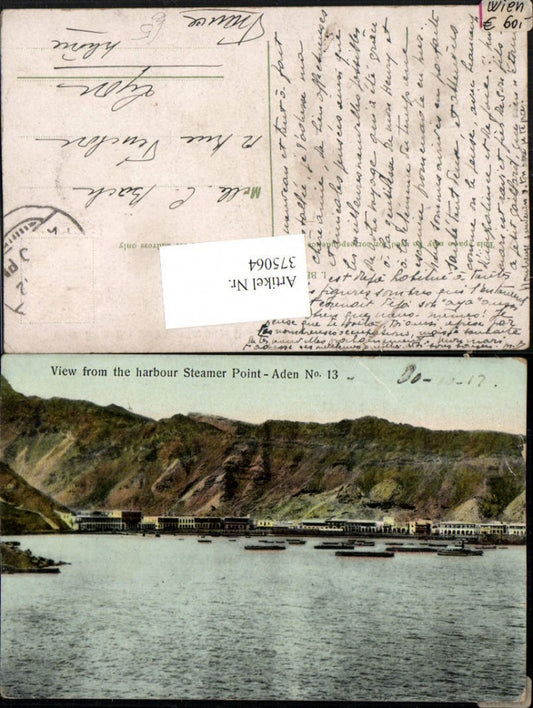 375064,Jemen Aden View from the harbour Steamer Point Hafen