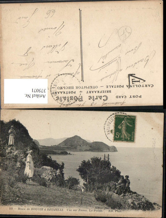 375071,Algeria Route de Bougie a Djidjelli Jijel Vue sur Ziama La Pointe