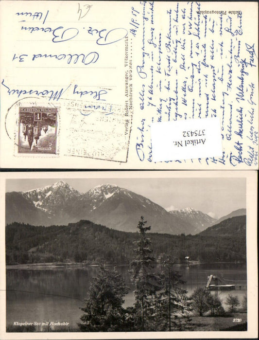 375432,Klopeinersee See b. St. Kanzian m. Hochobir Bergkulisse