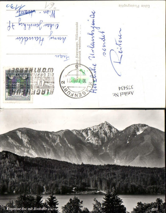 375434,Klopeinersee See b. St. Kanzian m. Hochobir Bergkulisse