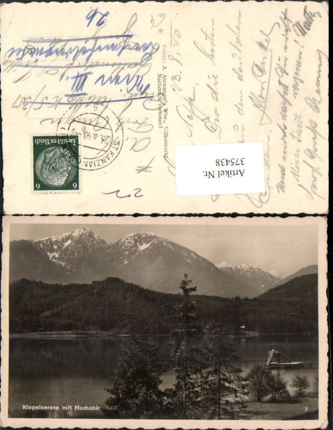 375438,Klopeinersee See b. St. Kanzian m. Hochobir Bergkulisse