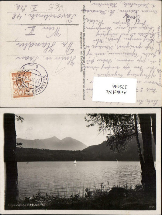 375446,Klopeinersee See b. St. Kanzian m. Hochobir Bergkulisse pub Franz Schilcher 235