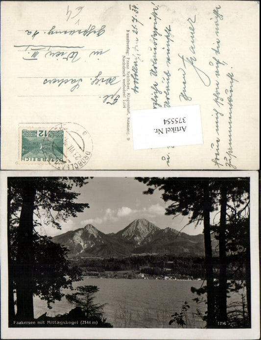 375554,Faakersee See b. Faak m. Mittagskogel Bergkulisse pub Franz Schilcher 1716