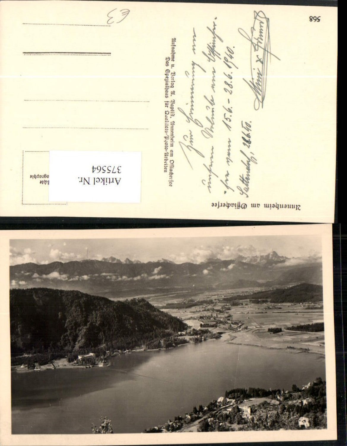375564,Annenheim am Ossiachersee b. Treffen See Bergkulisse