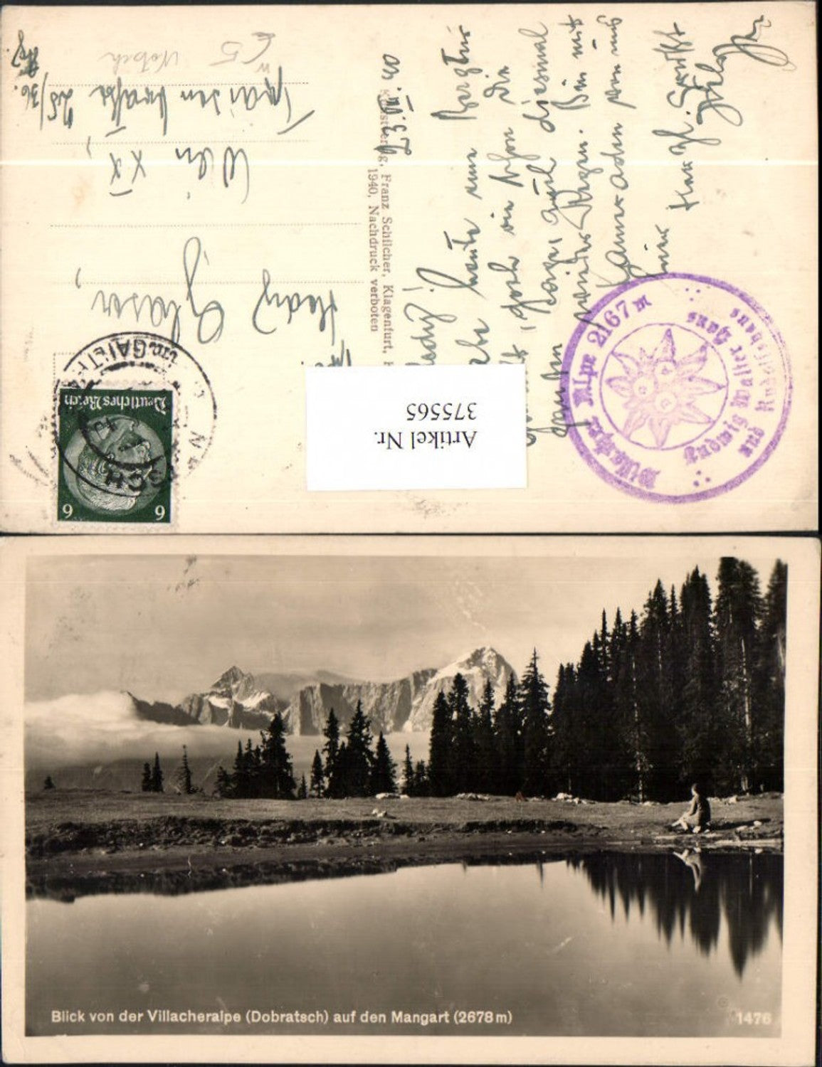375565,Blick von d. Villacheralpe b. Bad Bleiberg auf Mangart Bergkulisse