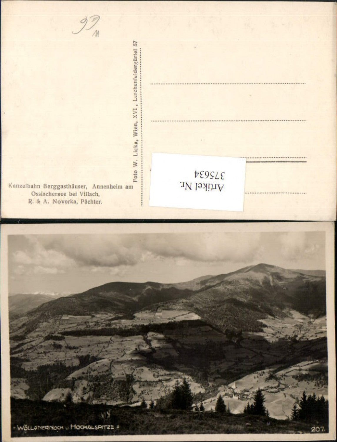 375634,Wöllanernock u. Hochalspitze b. Arriach Bergkulisse