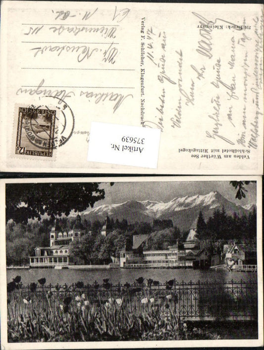 375639,Velden am Wörthersee Schlosshotel m. Mittagskogel Bergkulisse