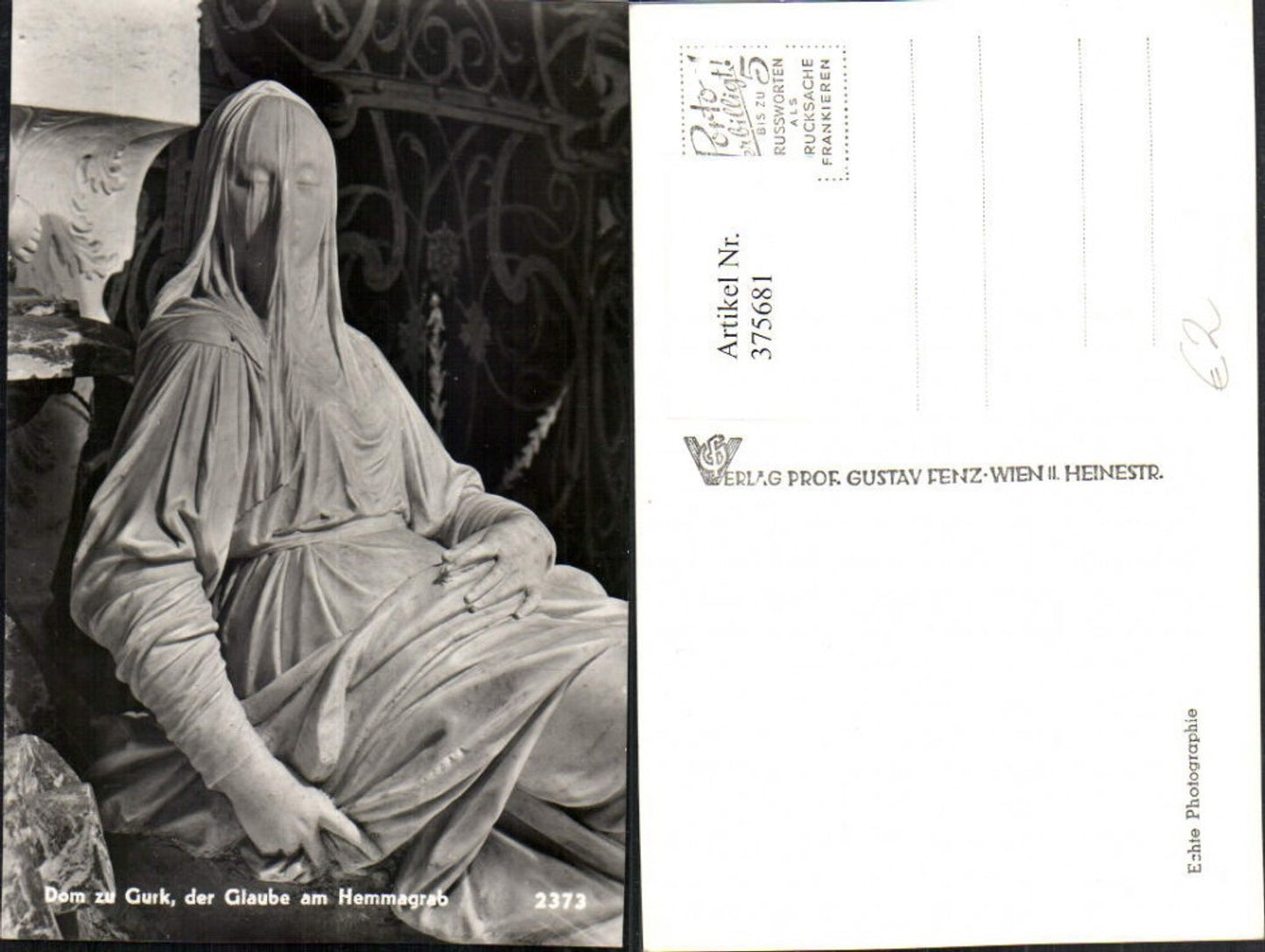 375681,Dom zu Gurk Glaube am Hemagrab Statue