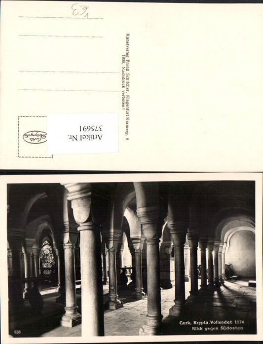 375691,Gurk Krypta Blick geg. Südosten Säulen pub Franz Schilcher 638