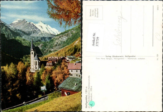 375739,Heiligenblut Teilansicht Kirche m. Großglockner Bergkulisse