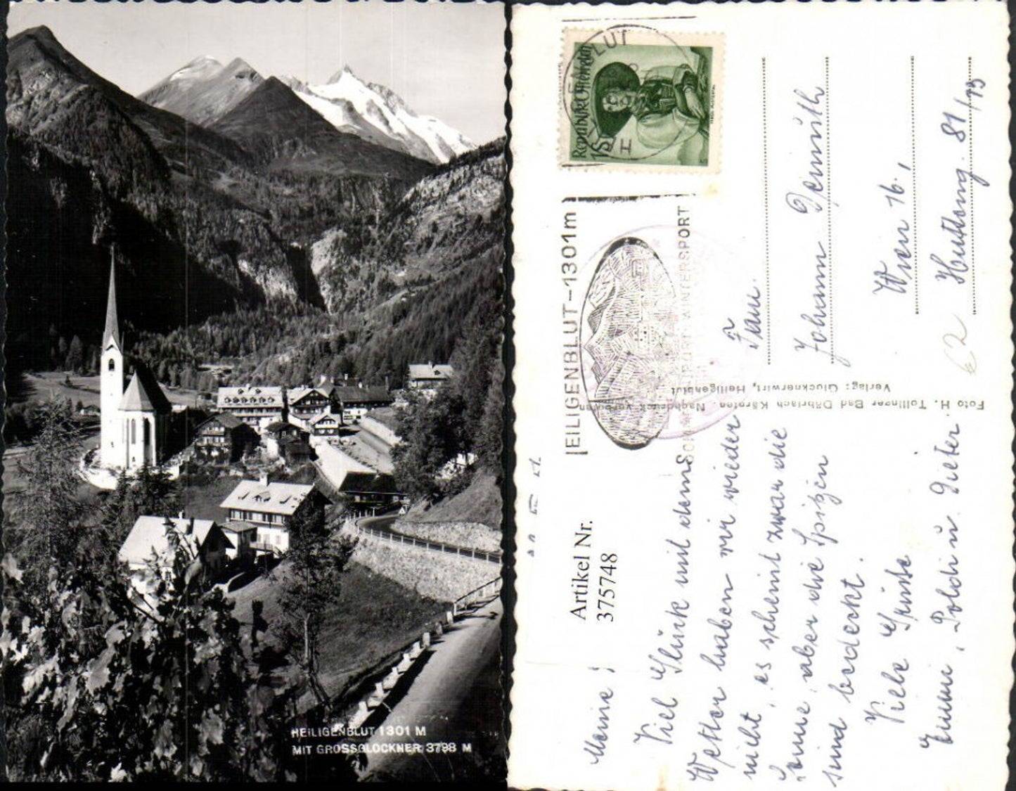 375748,Heiligenblut Totale m. Großglockner Bergkulisse