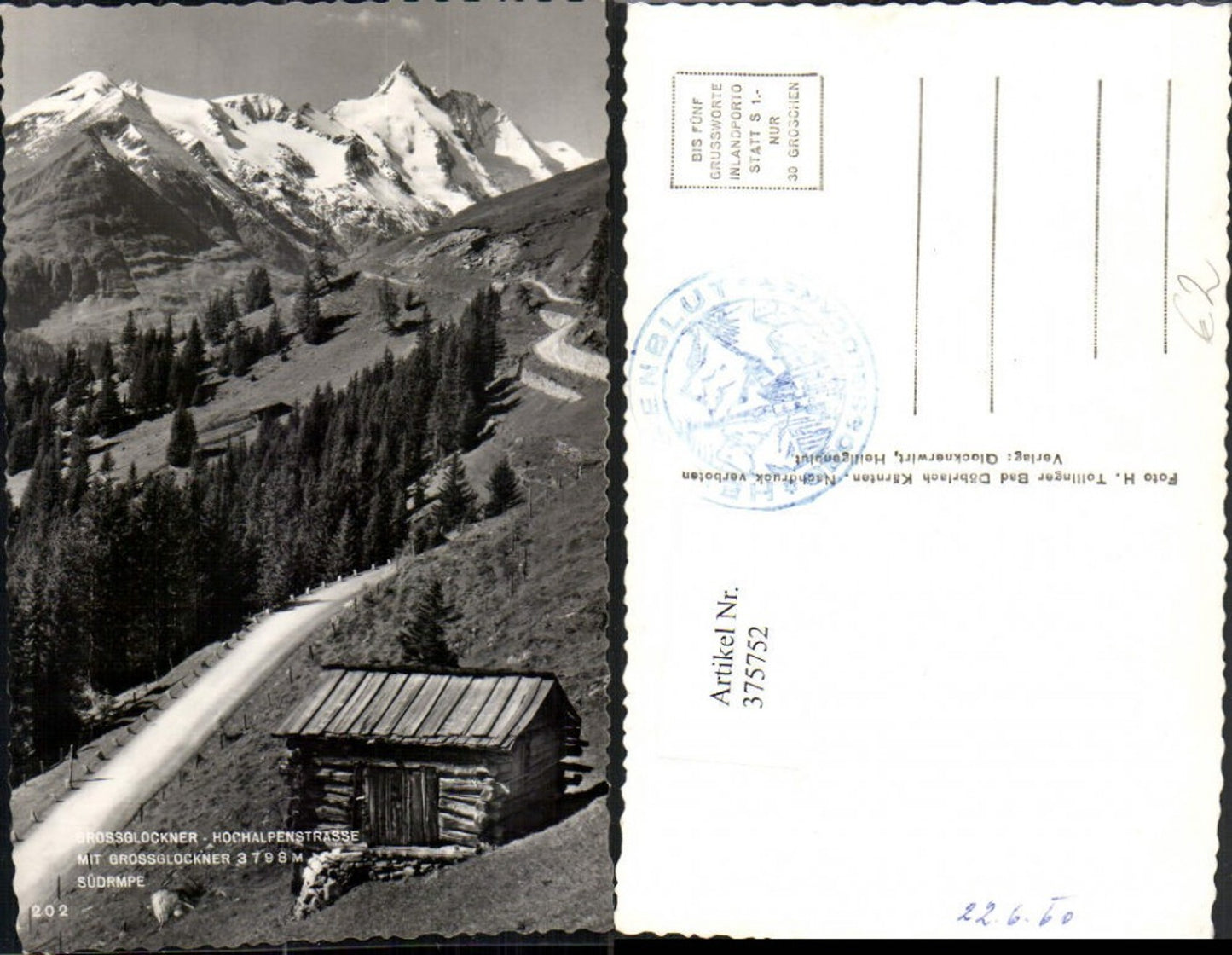 375752,Großglockner Hochalpenstraße b. Heiligenblut Südrampe Bergkulisse