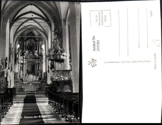 375781,Gmünd in Kärnten Kirche Innenansicht Kanzel