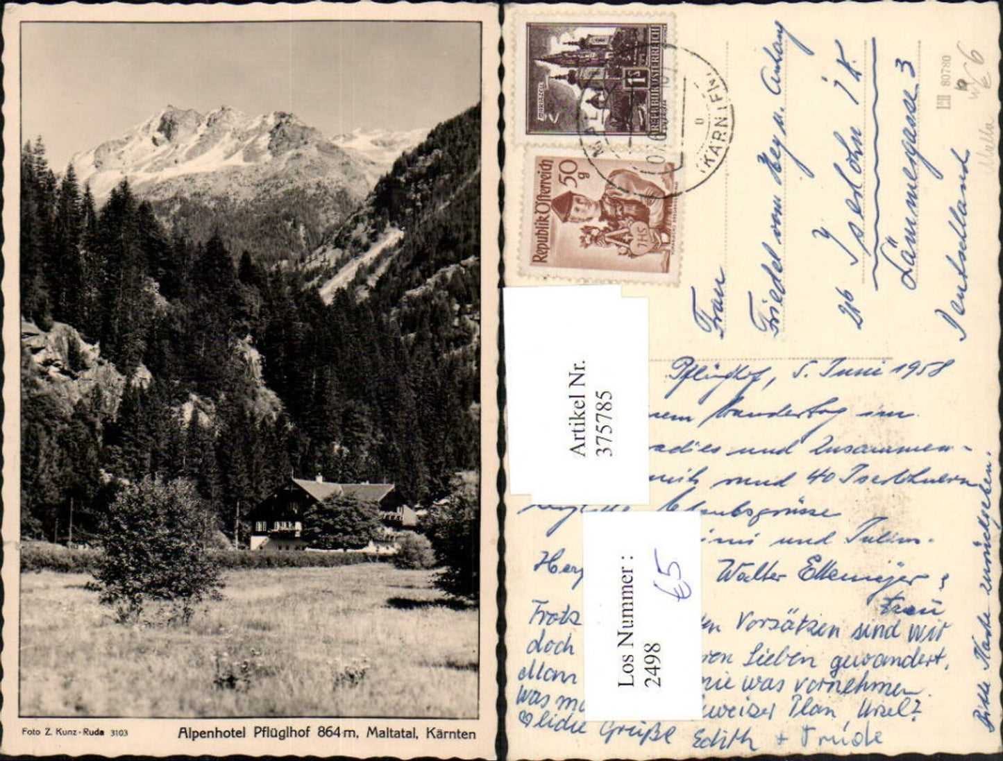 375785,Alpenhotel Pflüglhof im Maltatal b. Malta in Kärnten Bergkulisse