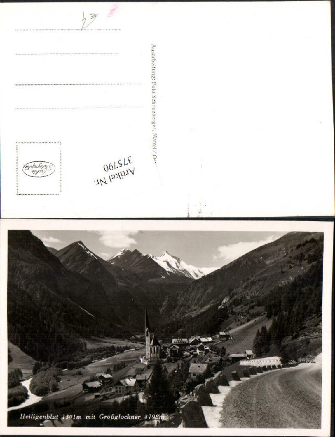 375790,Heiligenblut Totale m. Großglockner Bergkulisse