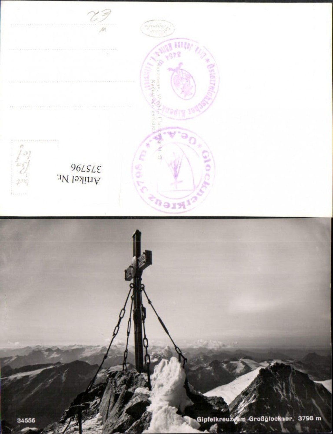 375796,Gipfelkreuz Kreuz am Großglockner b. Heiligenblut Bergkulisse
