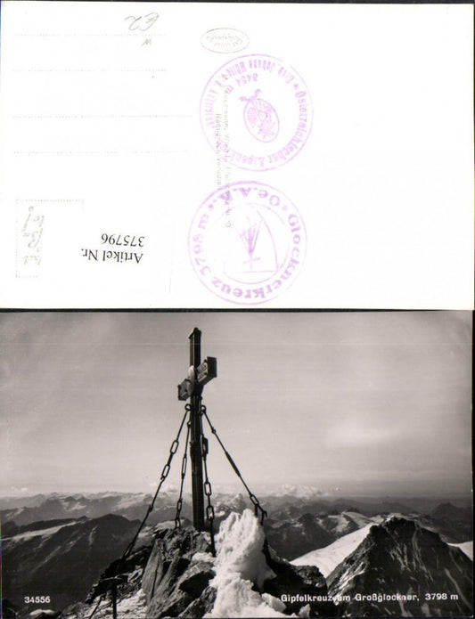 375796,Gipfelkreuz Kreuz am Großglockner b. Heiligenblut Bergkulisse