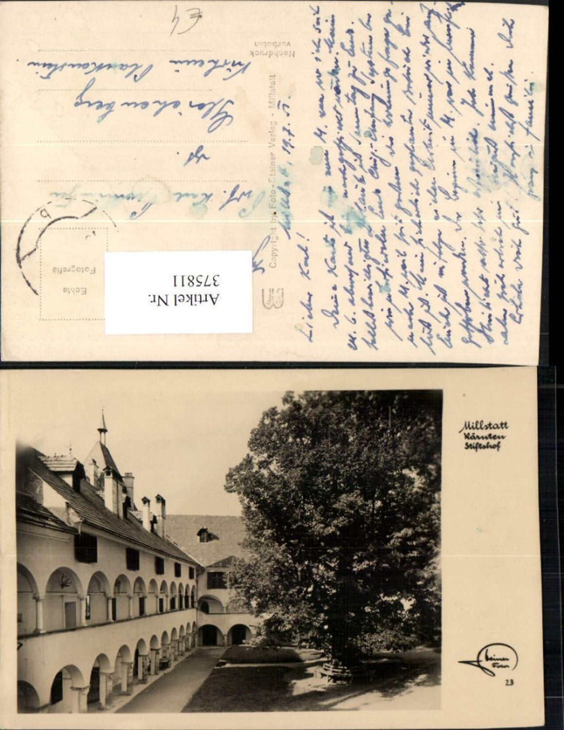 375811,Millstatt am See Stift Stiftshof Arkaden