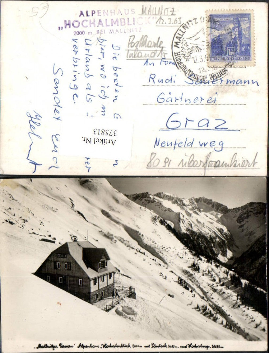 375813,Mallnitzer Tauern Alpenhaus Hochalmblick b. Mallnitz Bergkulisse