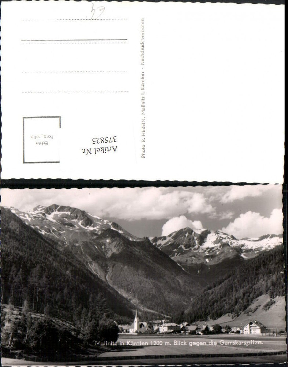 375825,Mallnitz Totale geg. Gamskarspitze Bergkulisse