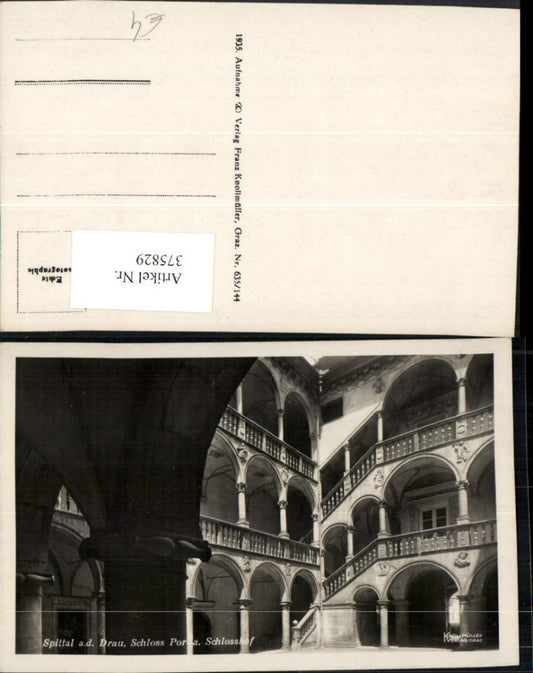 375829,Spittal an d. Drau Schloss Porcia Schlosshof Arkaden
