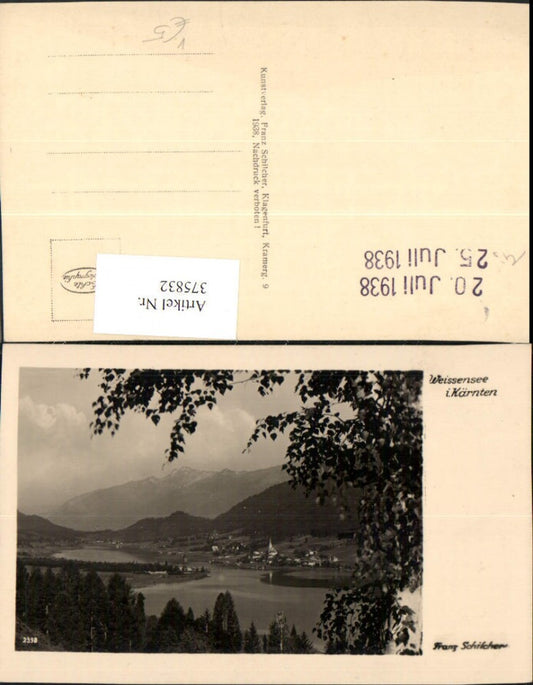 375832,Weißensee in Kärnten Totale Bergkulisse pub Franz Schilcher 2398