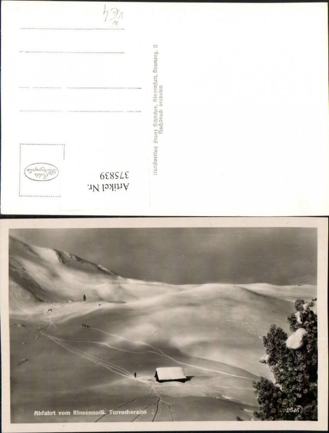 375839,Turracherhöhe Abfahrt vom Rinsennock b. Reichenau Winterbild pub Franz Schilcher 2646