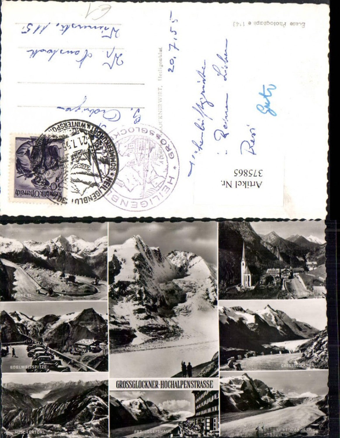 375865,Großglockner Hochalpenstraße b. Heiligenblut Mehrbildkarte