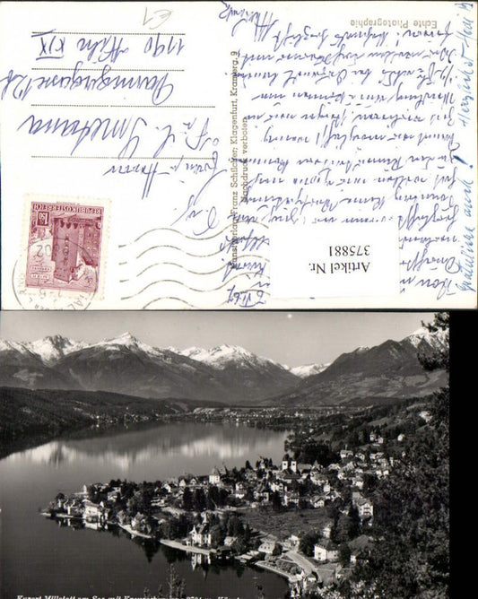 375881,Millstatt am See Totale m. Kreuzeckgruppe Bergkulisse