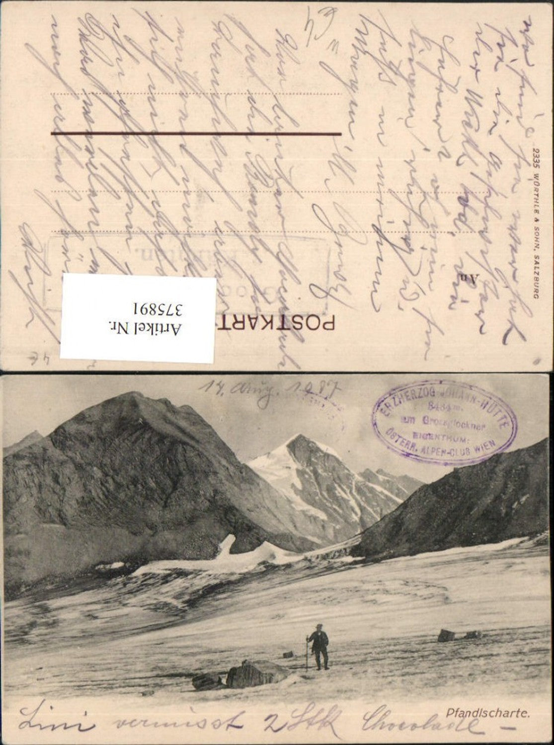 375891,Pfandlscharte b. Fusch an d. Glocknerstraße Bergkulisse