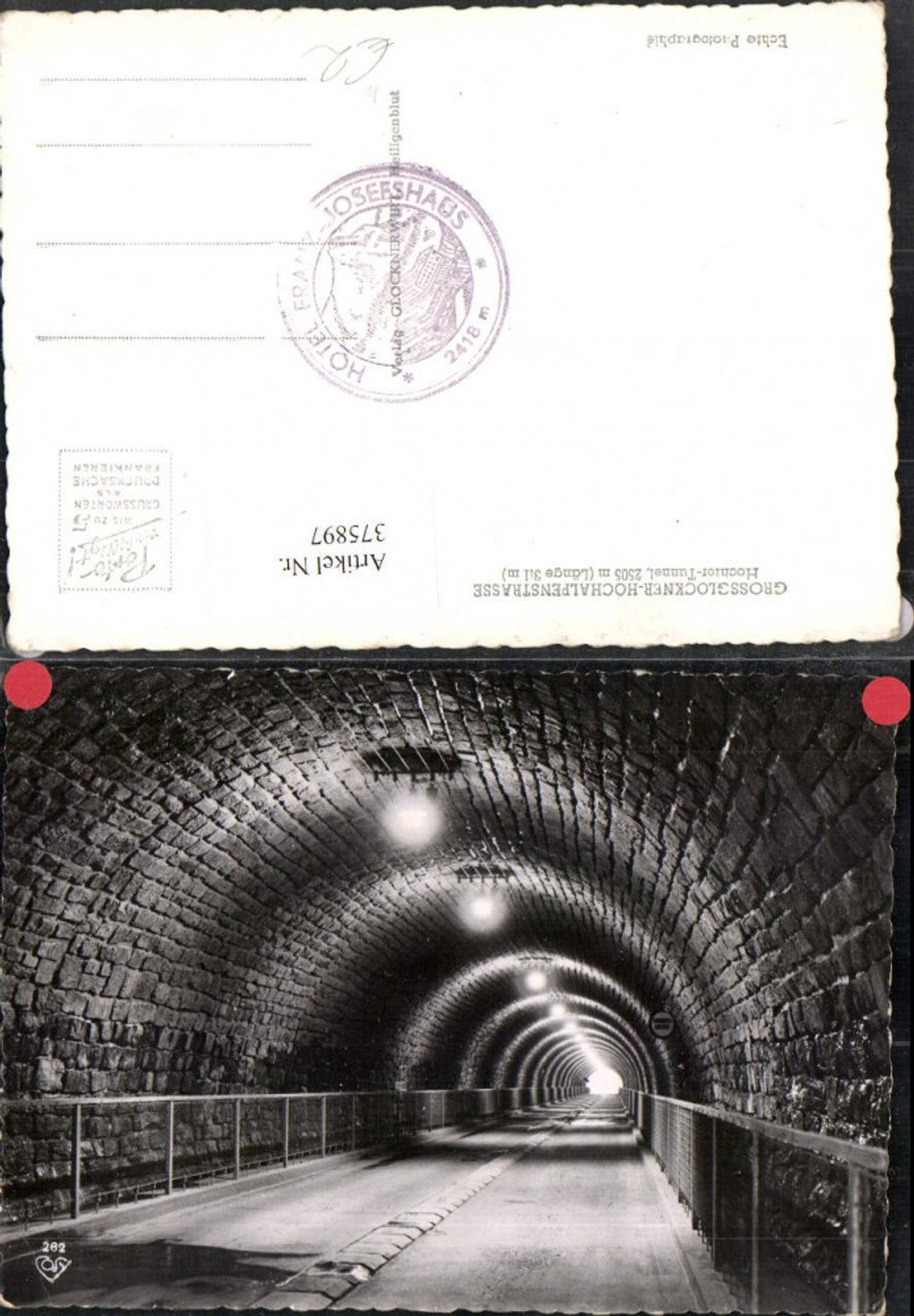 375897,Großglockner Hochalpenstraße b. Heiligenblut Hochtor-Tunnel pub Cosy 262