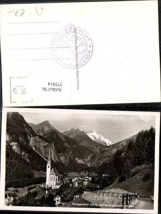 375914,Heiligenblut Totale m. Großglockner Bergkulisse