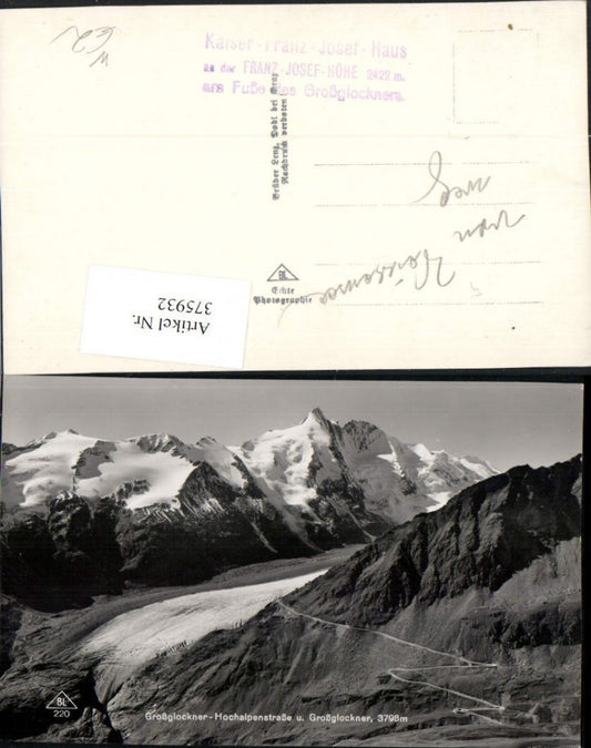 375932,Großglockner Hochalpenstraße b. Heiligenblut Bergkulisse Gletscher