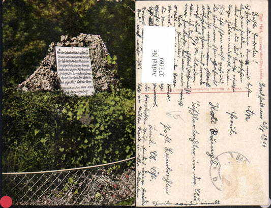 377169,Bad Hall Anzengruber-Denkstein Gedenkstein