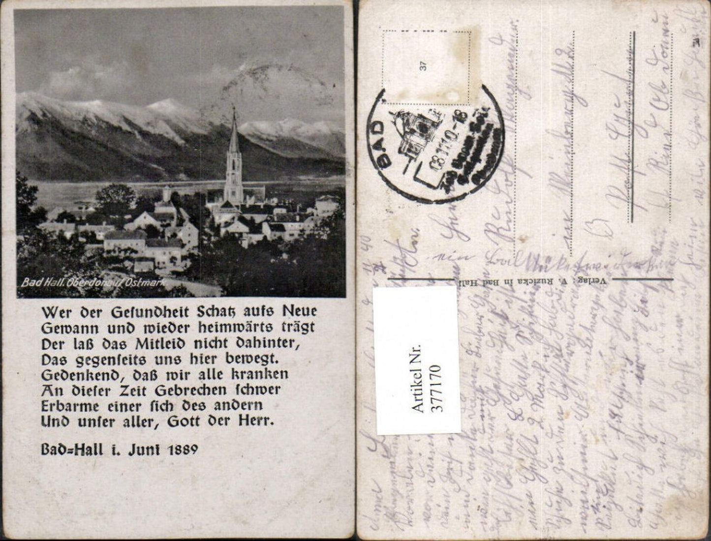 377170,Bad Hall Totale Bergkulisse Spruch Text