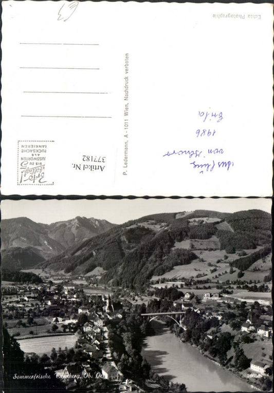 377182,Ternberg Totale Brücke Bergkulisse