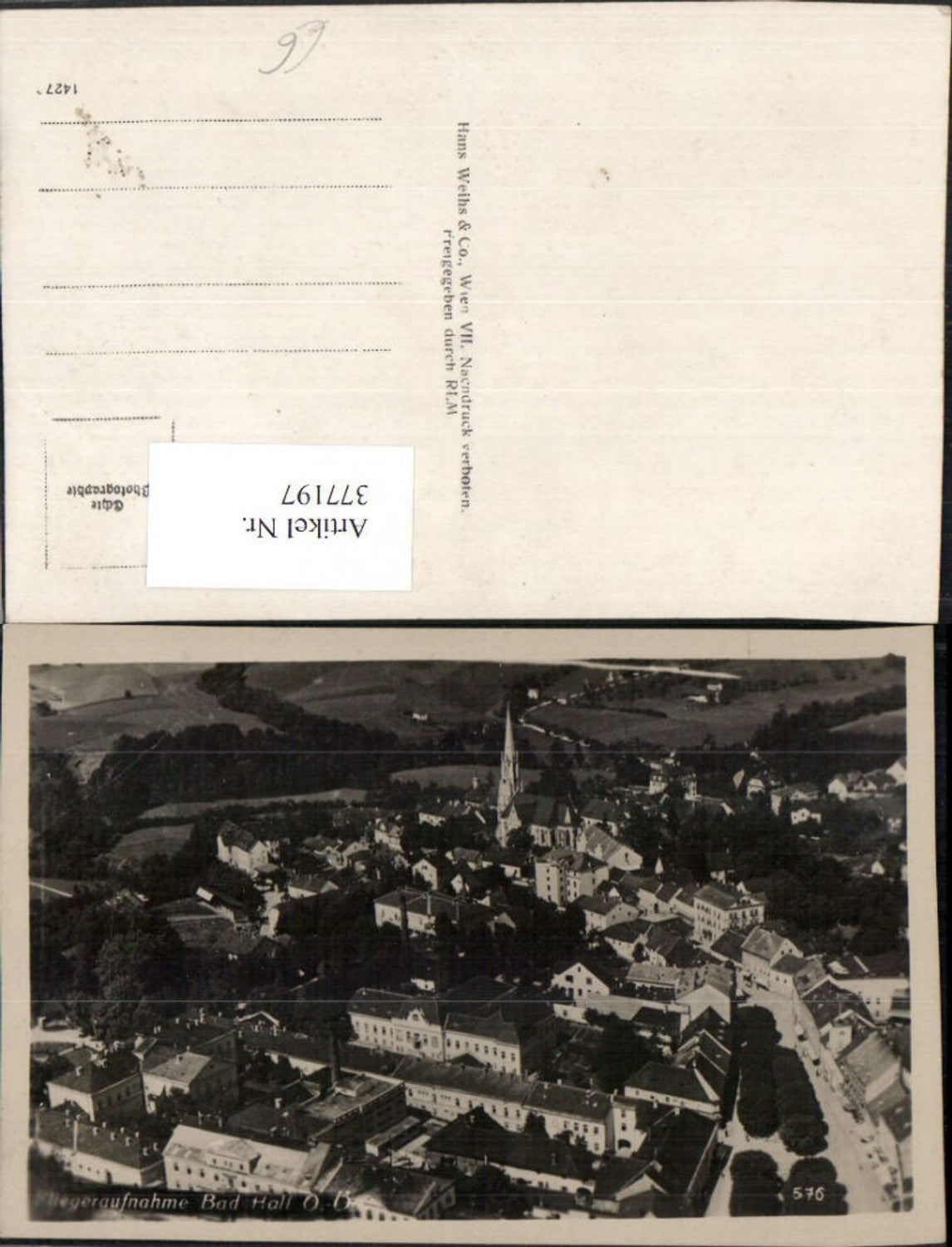 377197,Bad Hall Totale Fliegeraufnahme