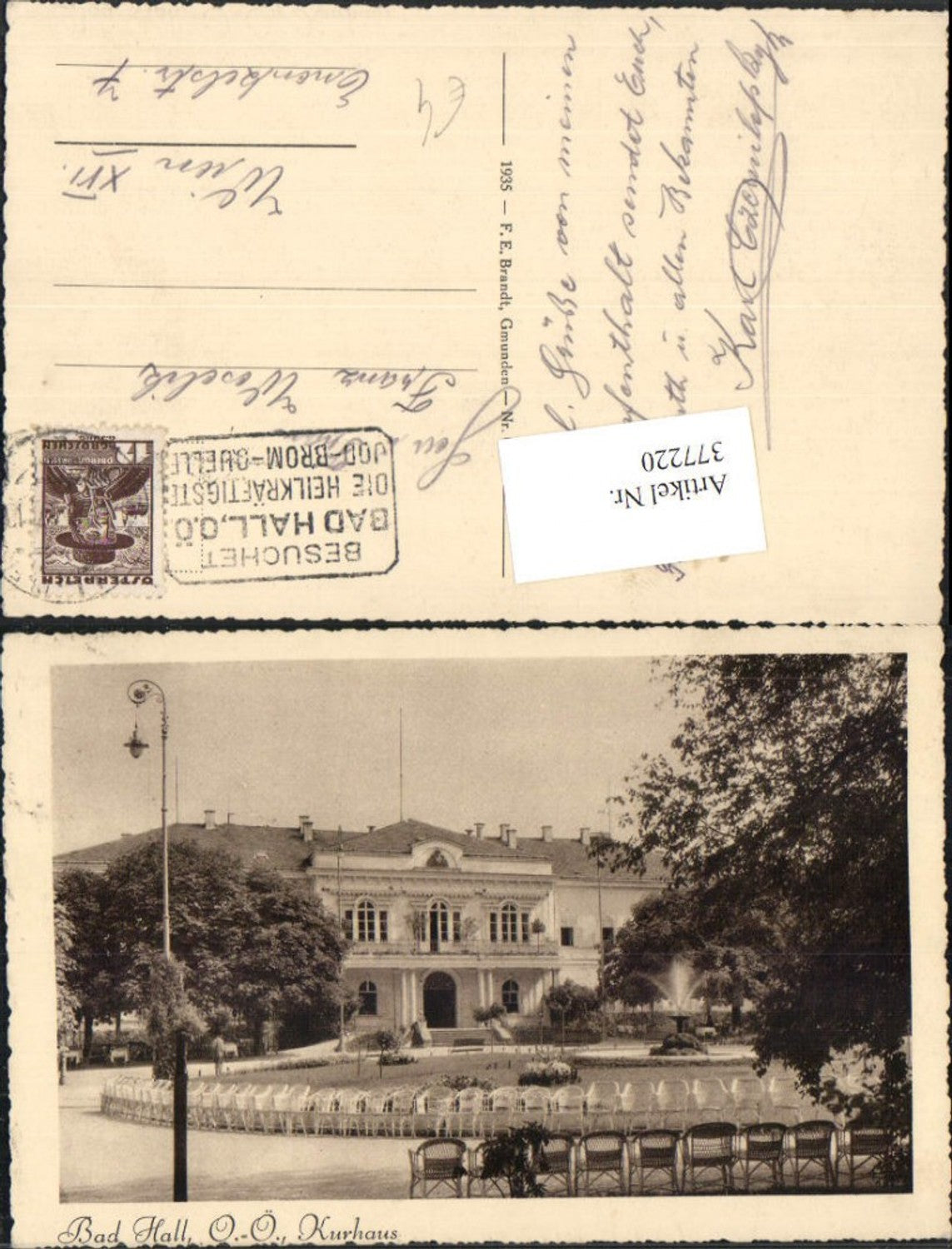 377220,Bad Hall Kurhaus Springbrunnen