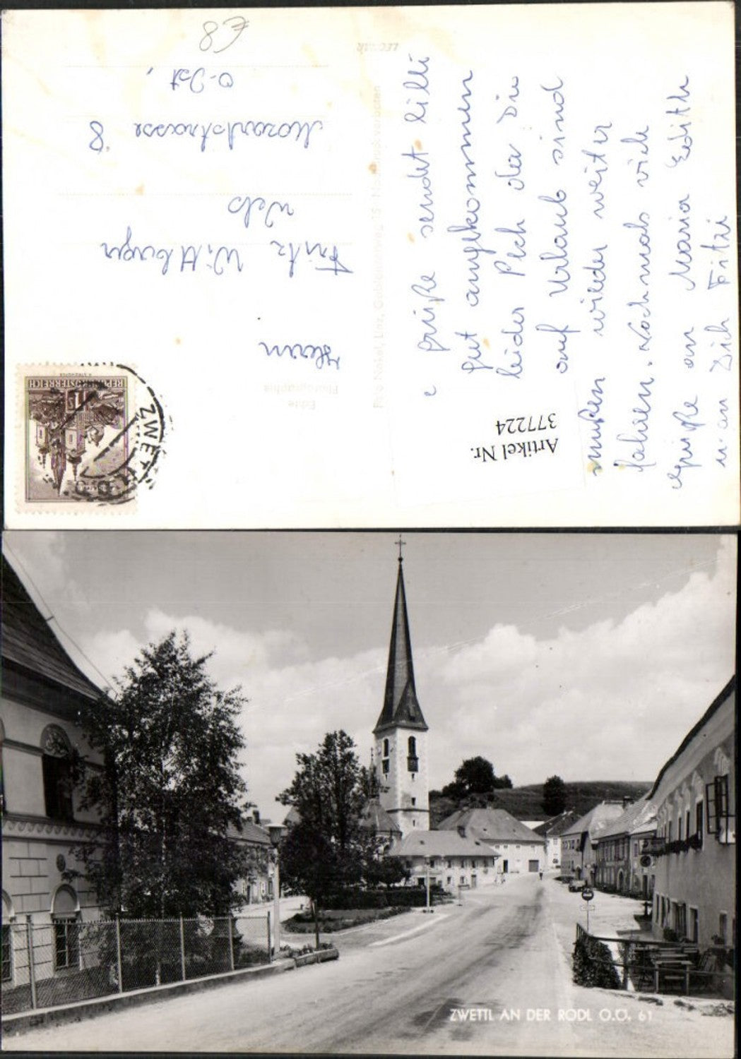 377224,Zwettl an d. Rodl Straßenansicht Kirche