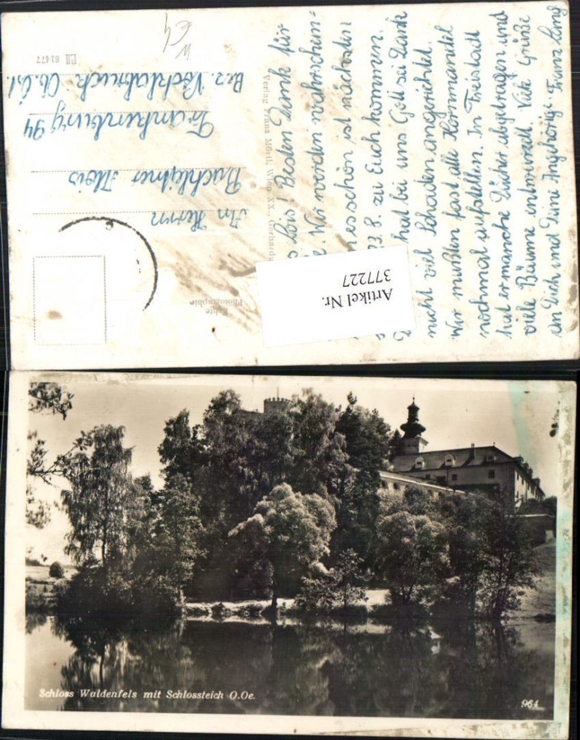 377227,Schloss Waldenfels m. Schlossteich b. Reichenthal