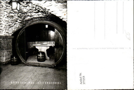 377253, Stift Schlägl Kellerstüberl Interior view Barrels Cask
