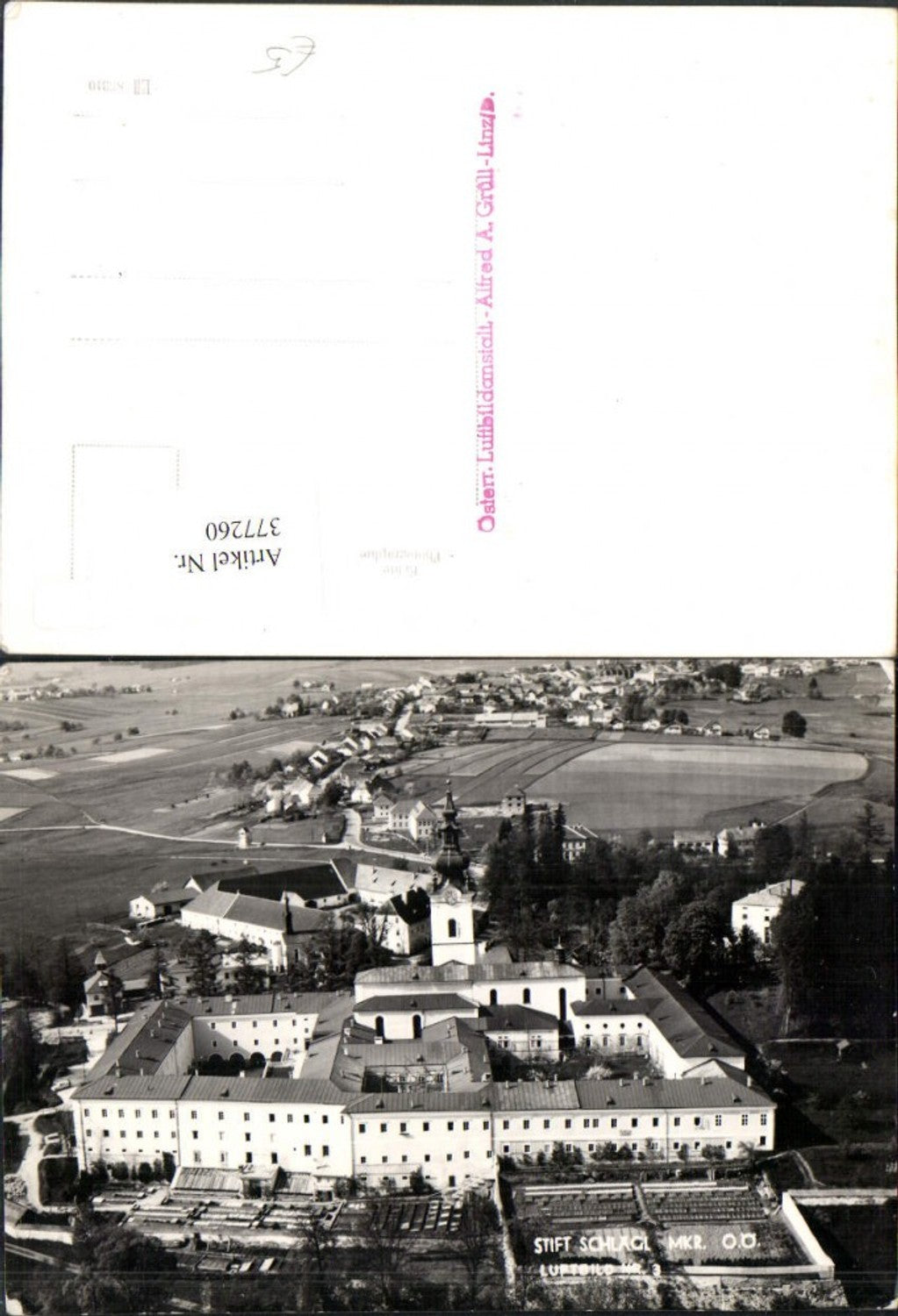 377260, Schlägl Abbey in the Mühlkreis district, aerial view