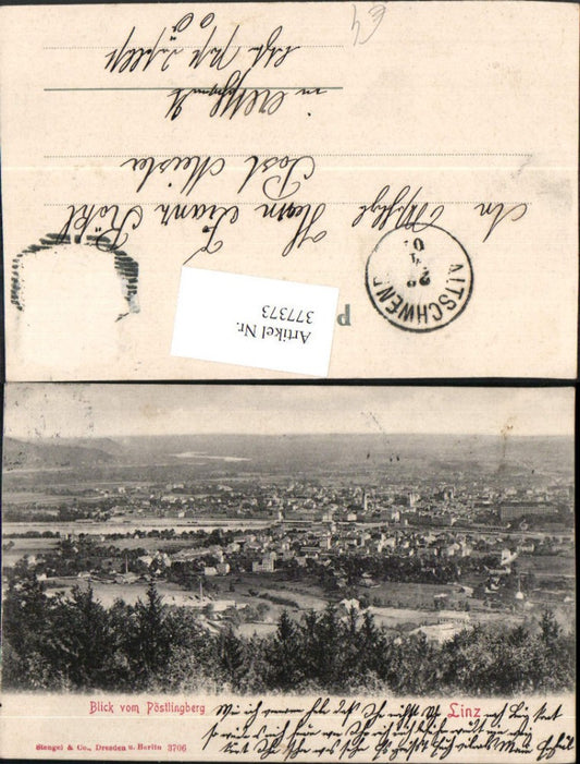 377373,Linz an d. Donau Totale vom Pöstlingberg pub Stengel & Co 3706