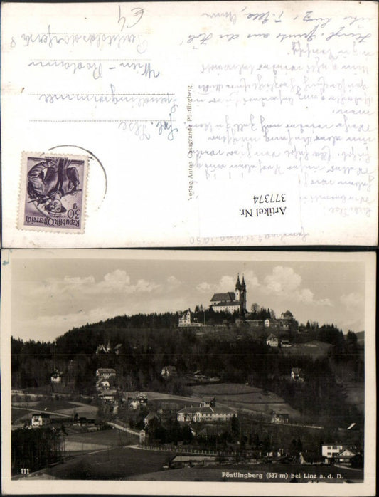 377374,Linz an d. Donau Pöstlingberg Totale Kirche