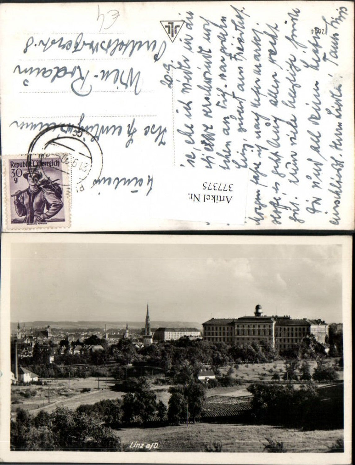 377375,Linz an d. Donau Teilansicht Gebäude