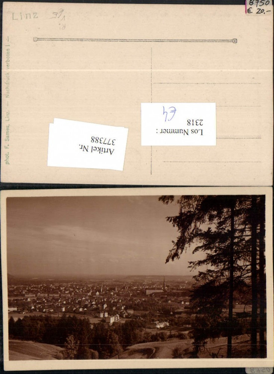 377388,Linz an d. Donau Totale pub Foto F. Sames R!