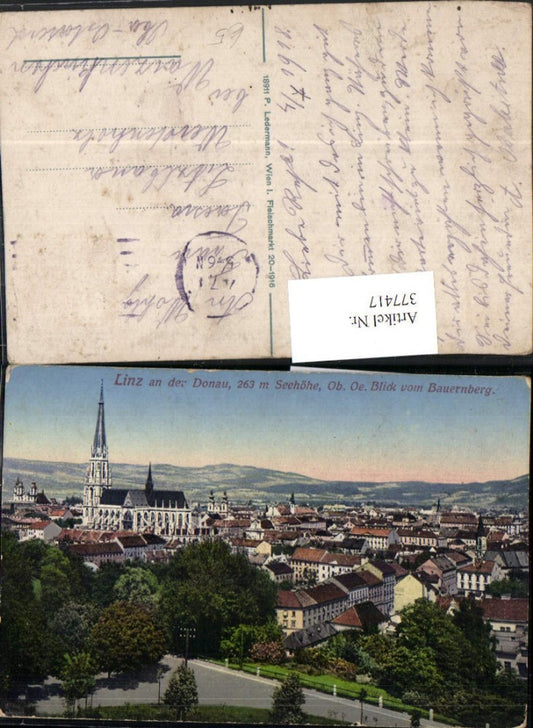 377417,Linz an d. Donau Teilansicht vom Bauernberg