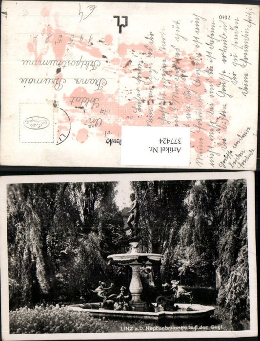 377424,Linz an d. Donau Neptunbrunnen Brunnen auf der Gugl